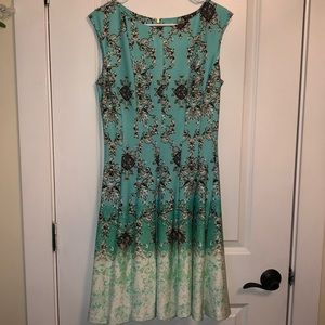 Teal Floral Dress